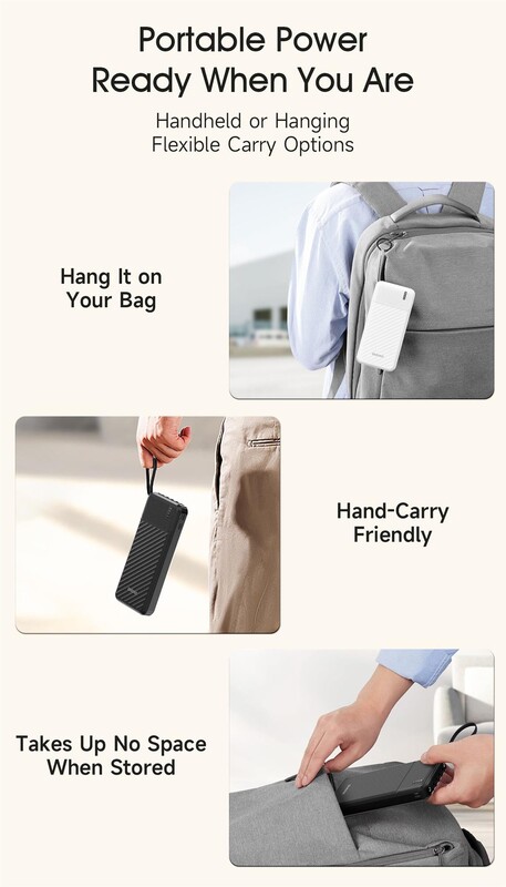 Універсальна мобільна батарея Dudao K11 10000mAh 10W White (6977196681860)