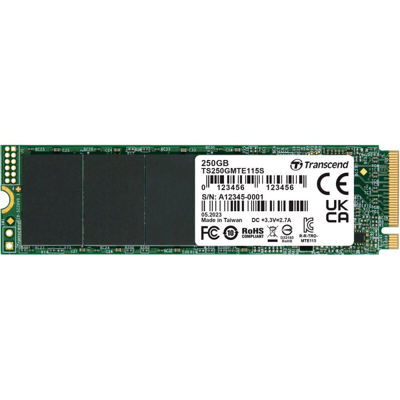 Накопитель SSD 250GB Transcend MTE115S M.2 2280 PCIe 3.0 x4 3D NAND (TS250GMTE115S)