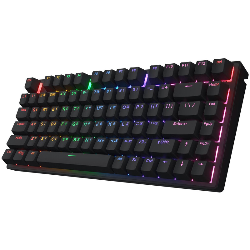 Клавиатура Hator Icefall Mecha 75 Wireless Rainbow Black (HTK275UA)