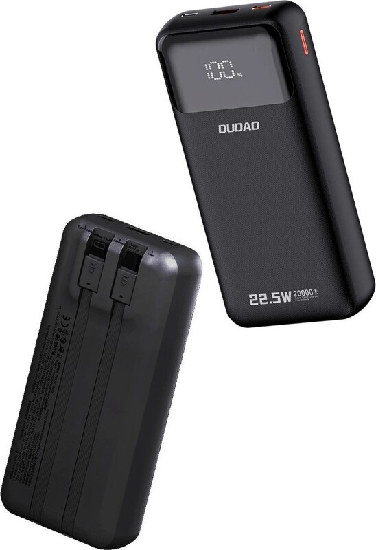 Универсальная мобильная батарея Dudao K15Pro 20000mAh 22.5W Black (6977196682430)