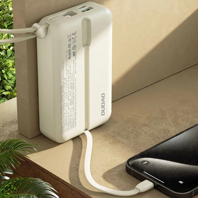 Універсальна мобільна батарея Dudao K14+ 20000mAh 22.5W White (6977196680023)