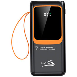 Універсальна мобільна батарея Aspiring Light 40 40000mAh 22.5W Black (PPLH.L04)
