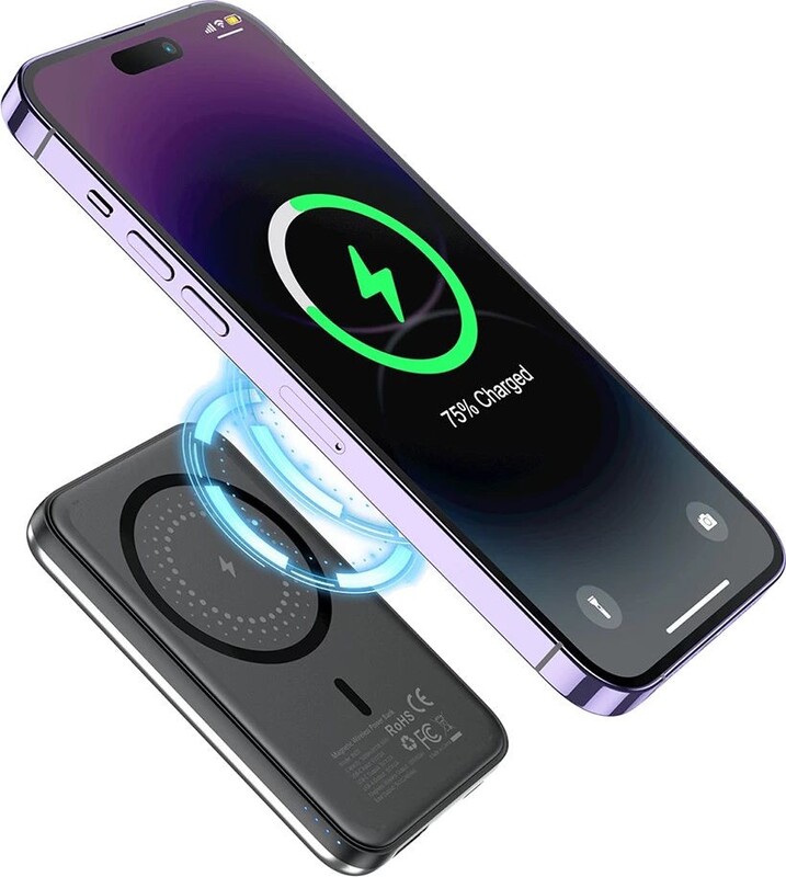 Универсальная мобильная батарея Choetech B655 MagSafe 5000 mAh Silver (6932112104779)