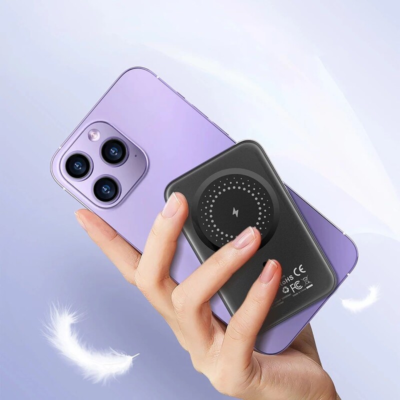 Универсальная мобильная батарея Choetech B655 MagSafe 5000 mAh Silver (6932112104779)