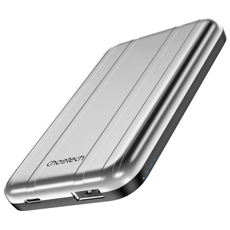 Универсальная мобильная батарея Choetech B655 MagSafe 5000 mAh Silver (6932112104779)