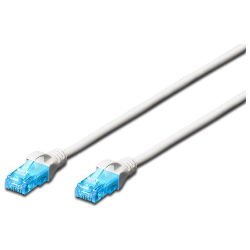 Патч-корд Digitus (DK-1512-050) cat.5e, UTP, 5м, AWG 26/7, PVC, сірий