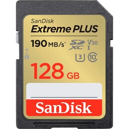 Карта пам`яті SDXC 128GB UHS-I/U3 Class 10 SanDisk Extreme Plus R190/W90MB/s (SDSDXWA-128G-GNCIN)