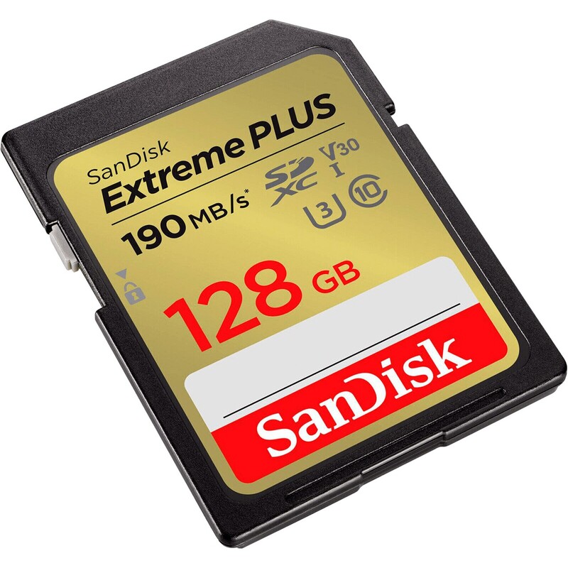 Карта памяти SDXC 128GB UHS-I/U3 Class 10 SanDisk Extreme Plus R190/W90MB/s (SDSDXWA-128G-GNCIN)