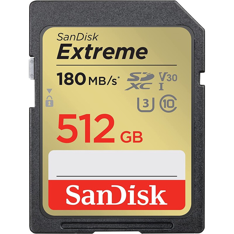 Карта памяти SDXC 512GB UHS-I/U3 Class 10 SanDisk Extreme R180/W130MB/s (SDSDXVV-512G-GNCIN)