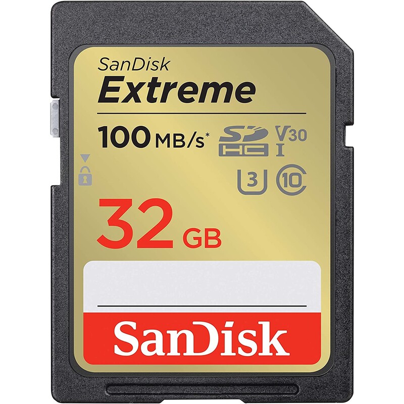 Карта памяти SDHC 32GB UHS-I/U3 Class 10 SanDisk Extreme R100/W60MB/s (SDSDXVT-032G-GNCIN)