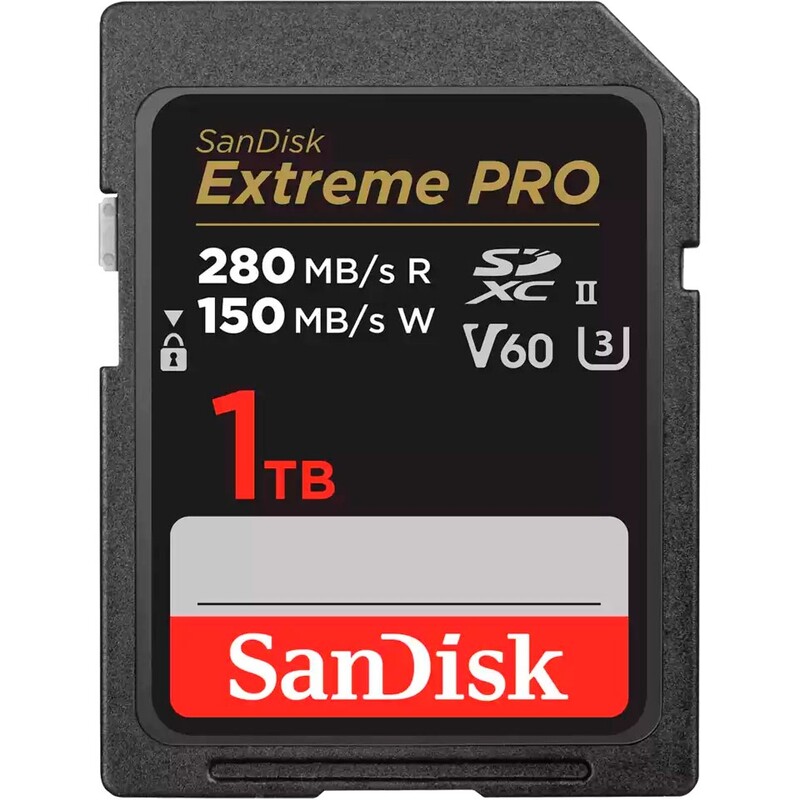 Карта памяти SDXC 1TB UHS-II/U3 Class 10 SanDisk Extreme Pro R280/W150MB/s (SDSDXEP-1T00-GN4IN)