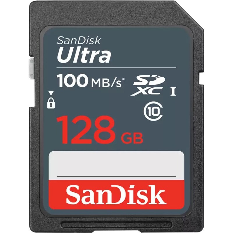 Карта памяти SDXC 128GB UHS-I Class 10 SanDisk Ultra R100MB/s (SDSDUNR-128G-GN3IN)