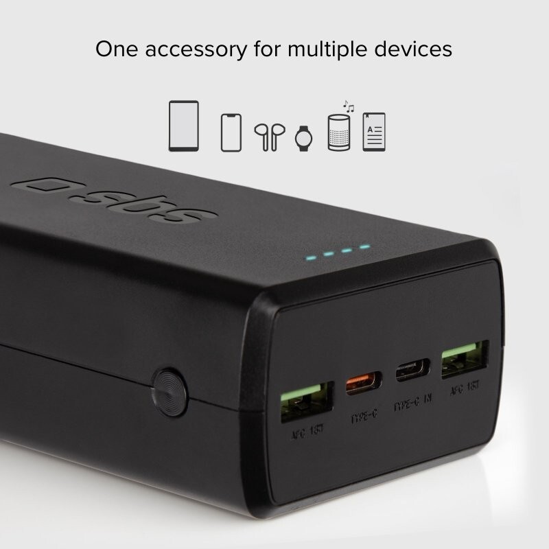 Универсальная мобильная батарея SBS 30000 mAh 20W Black (TTBB30000PD20K)