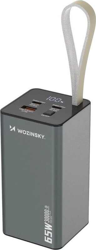 Універсальна мобільна батарея Wozinsky K65+ 30000 65W Gray (5907769364457)
