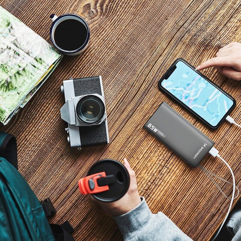 Універсальна мобільна батарея Wozinsky K65+ 30000 65W Gray (5907769364457)