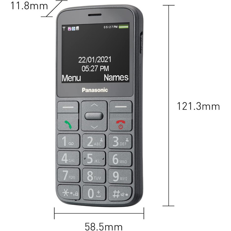 Мобильный телефон Panasonic KX-TU160 Grey (KX-TU160EXG)