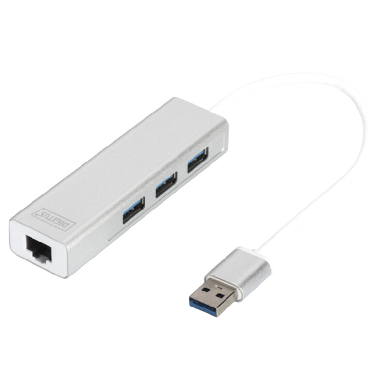 Концентратор USB3.0 Digitus White (DA-70250-1) 3хUSB3.0