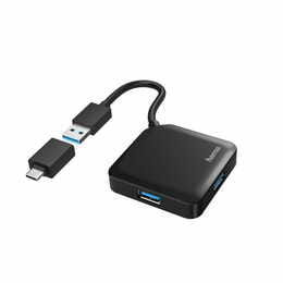 Концентратор Hama Type-C 4хUSB3.0 Black (00200116)
