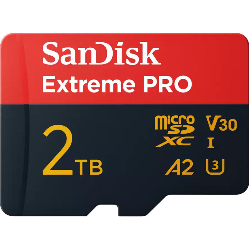 Карта памяти MicroSDXC 2TB UHS-I/U3 Class 10 SanDisk Extreme Pro R250/W150MB/s + SD-adapter (SDSQXCD-2T00-GN6MA)