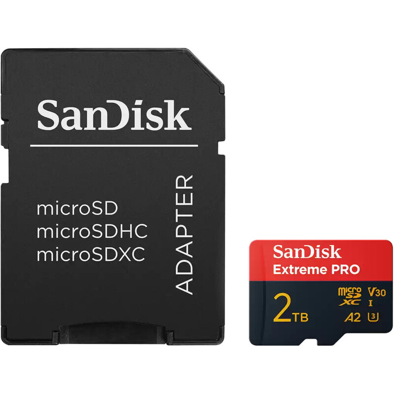 Карта памяти MicroSDXC 2TB UHS-I/U3 Class 10 SanDisk Extreme Pro R250/W150MB/s + SD-adapter (SDSQXCD-2T00-GN6MA)