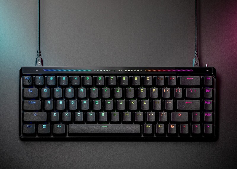 Клавiатура Asus ROG Falchion Ace 68key HFX Magnetic Switches Black (90MP03VE-BKMA00)