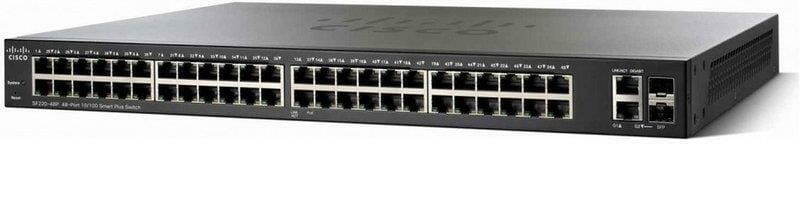 Коммутатор Cisco SB SF350-48P, 48xFE, 2хGE, 2хSFP, POE 382W (SF350-48P-K9-EU)