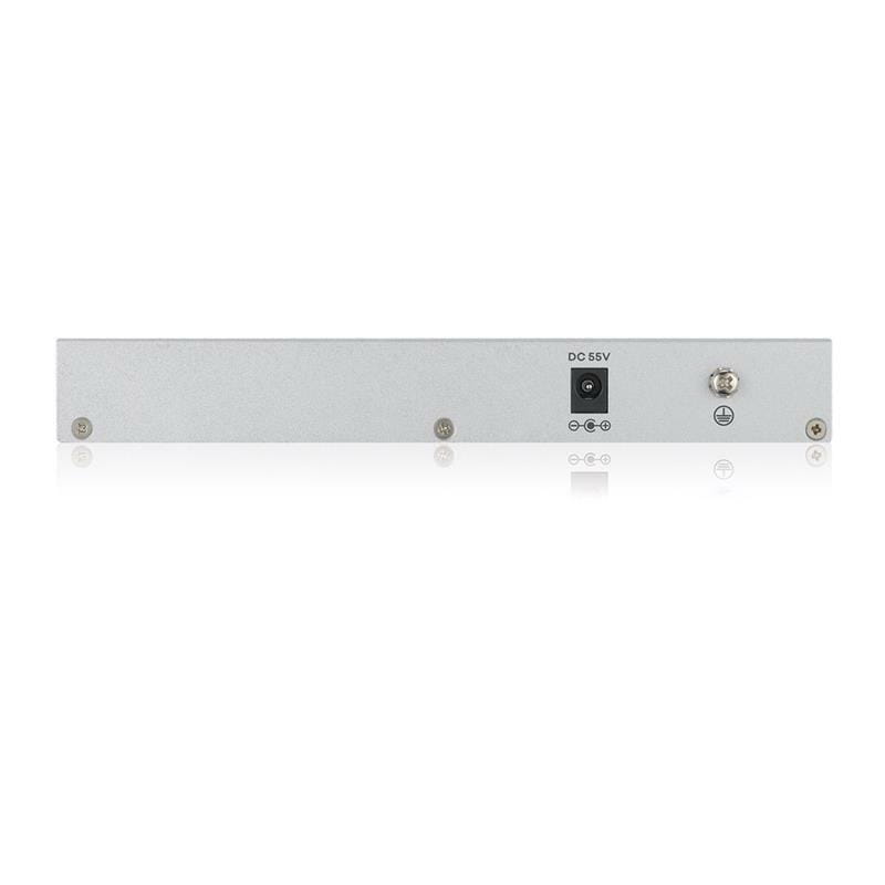 Коммутатор ZYXEL GS1200-5HP v2 (GS1200-5HPV2-EU0101F) (1xGE, 4хGE PoE, max 60W, металл, настольный, бесшумный, WebSmart)