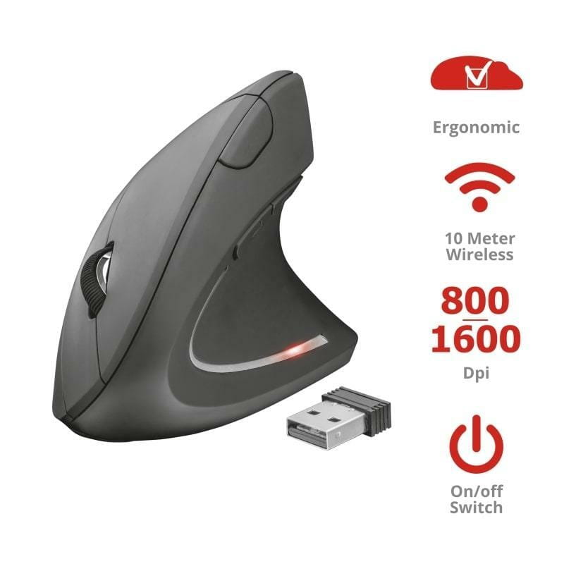 Миша бездротова Trust Verto Ergonomic Black (22879)