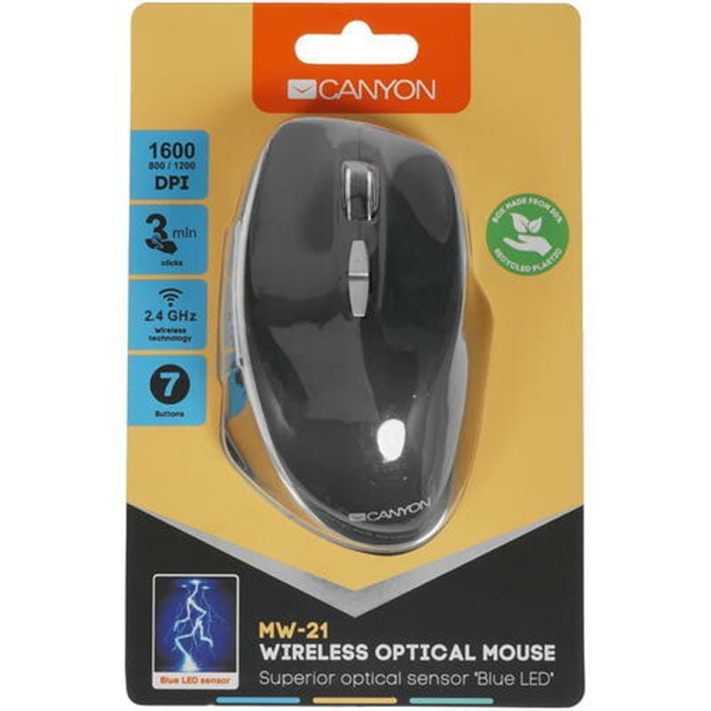 Мишка бездротова Canyon MW-21 Black (CNS-CMSW21B) USB