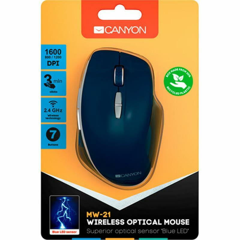 Мышь беспроводная Canyon CNS-CMSW21BL Blue