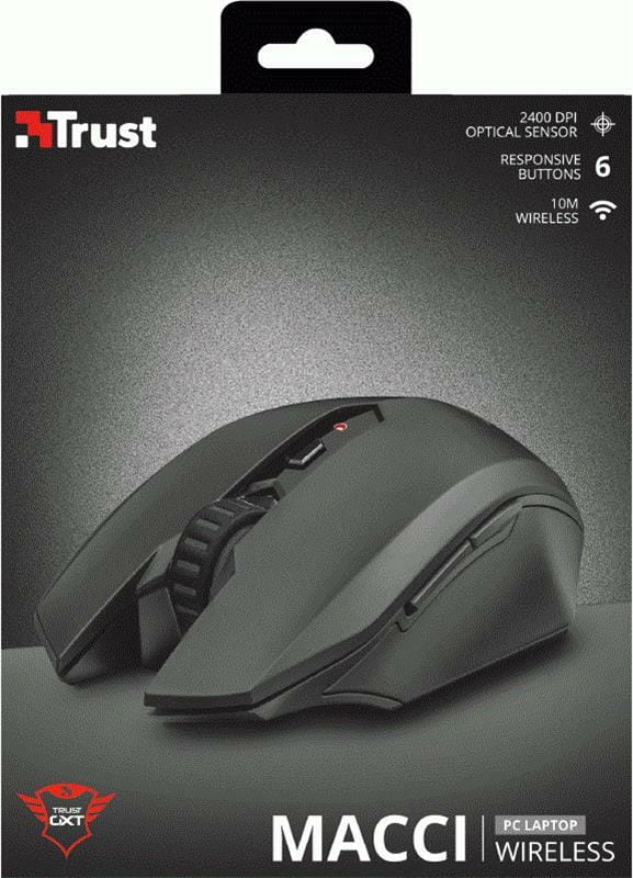 Мышь беспроводная Trust GXT 115 Macci Black (22417)