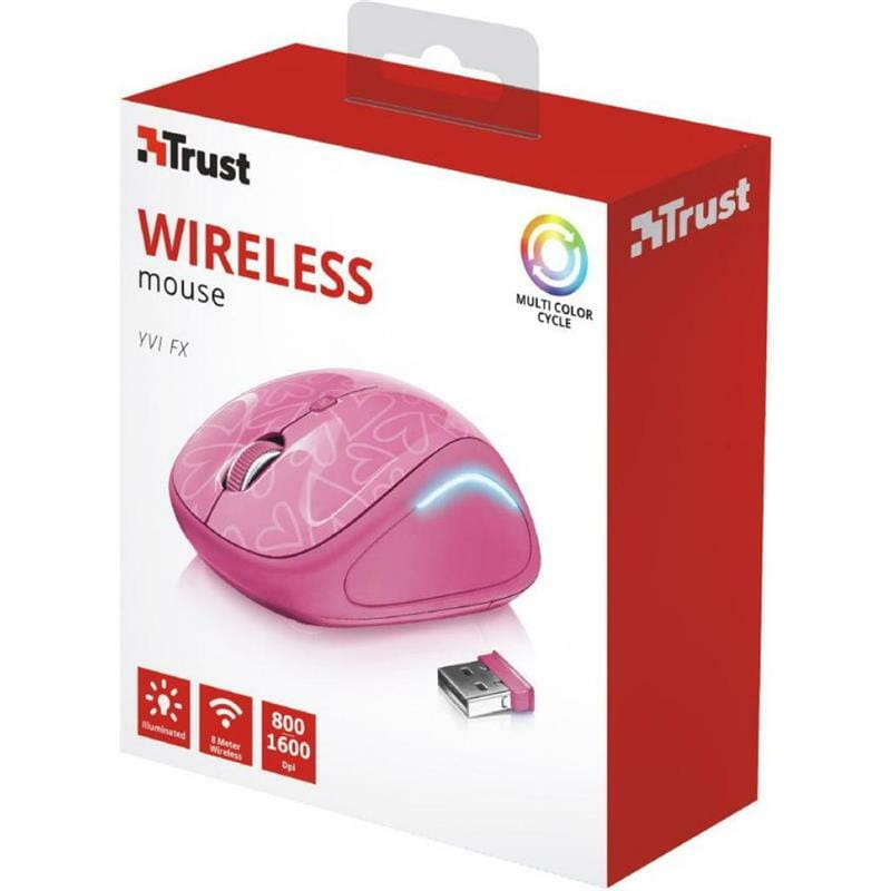 Миша бездротова Trust Yvi FX Pink (22336)