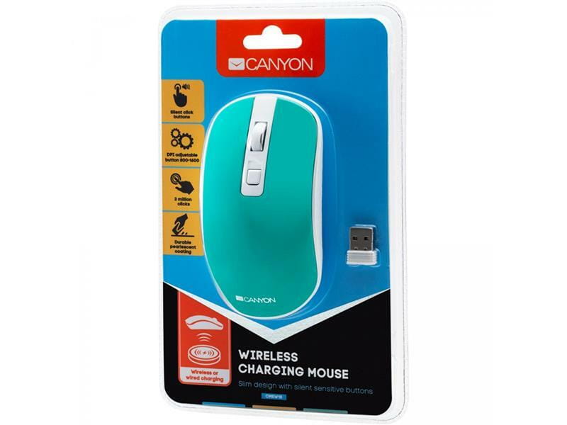 Мышь беспроводная Canyon CNS-CMSW18A Aquamarine USB