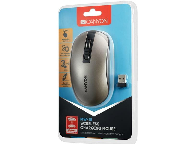 Миша бездротова Canyon CNS-CMSW18DG Dark Grey