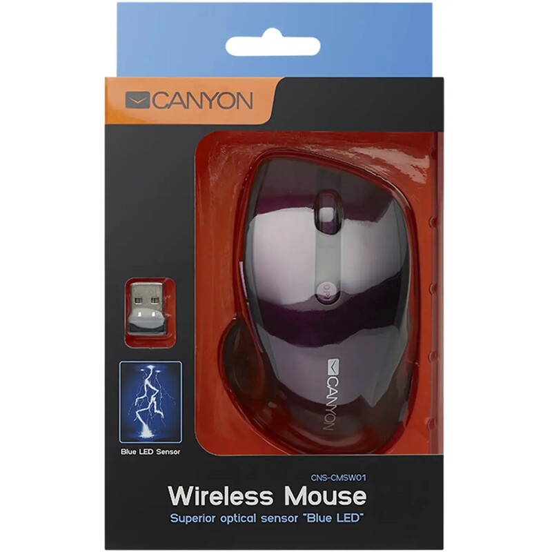 Миша бездротова Canyon CNS-CMSW01P Purple