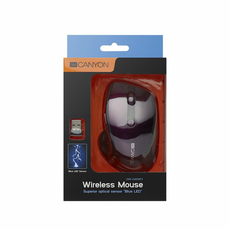 Мышь беспроводная Canyon CNS-CMSW01P Purple