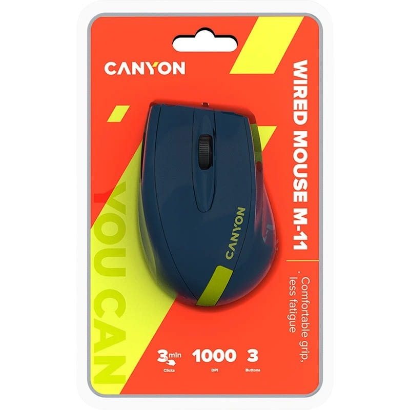 Мышь Canyon CNE-CMS11BY Blue/Yellow
