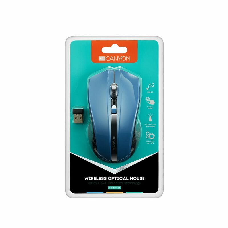 Мышь беспроводная Canyon CNE-CMSW05BL Blue