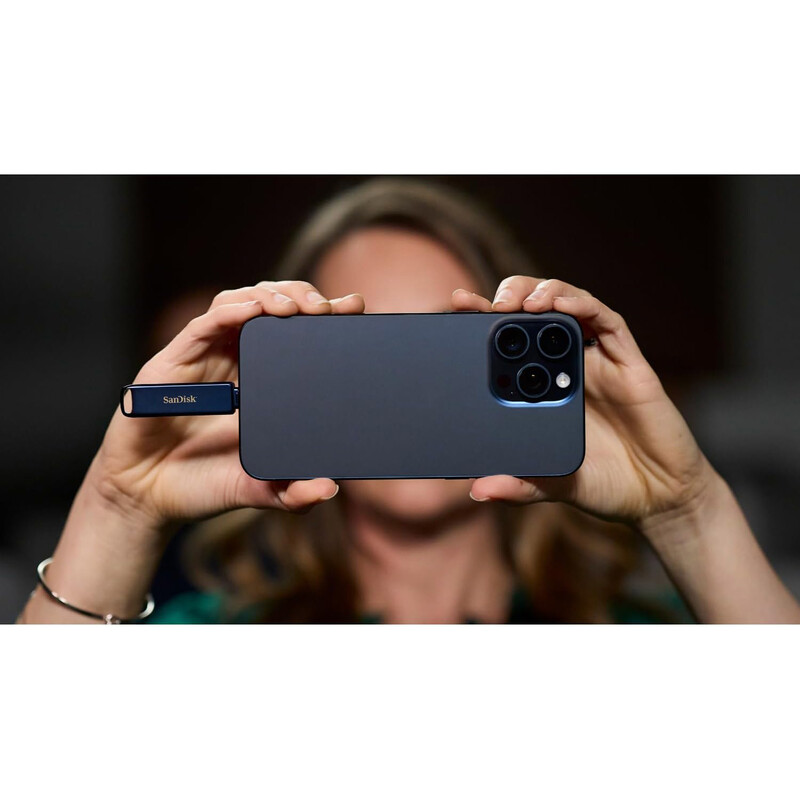 Флеш-накопитель USB 128GB Type-C/Lightning SanDisk Phone Drive for iPhone Metallic Sky (SDIXD0N-128G-GN6NE)