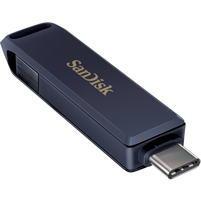 Флеш-накопитель USB 128GB Type-C/Lightning SanDisk Phone Drive for iPhone Metallic Sky (SDIXD0N-128G-GN6NE)