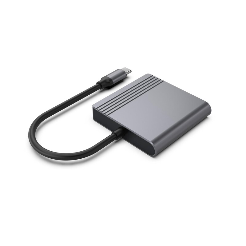 Док-станція Cablexpert USB-C 3-в-1 (A-CM-HDMIFDPF-01)