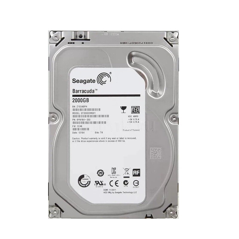 Накопитель HDD SATA 2.0TB Seagate Barracuda 7200rpm 64MB (ST2000DM001)_Refurbished