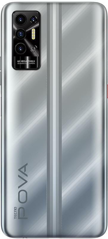Смартфон Tecno Pova-2 (LE7n) 4/64GB Dual Sim Polar Silver (4895180768453)