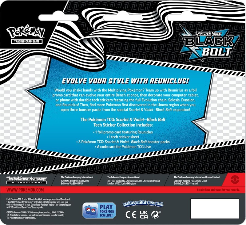 Коллекционная карточная игра Pokemon: Black Bolt - Tech Sticker Collection SV10.5