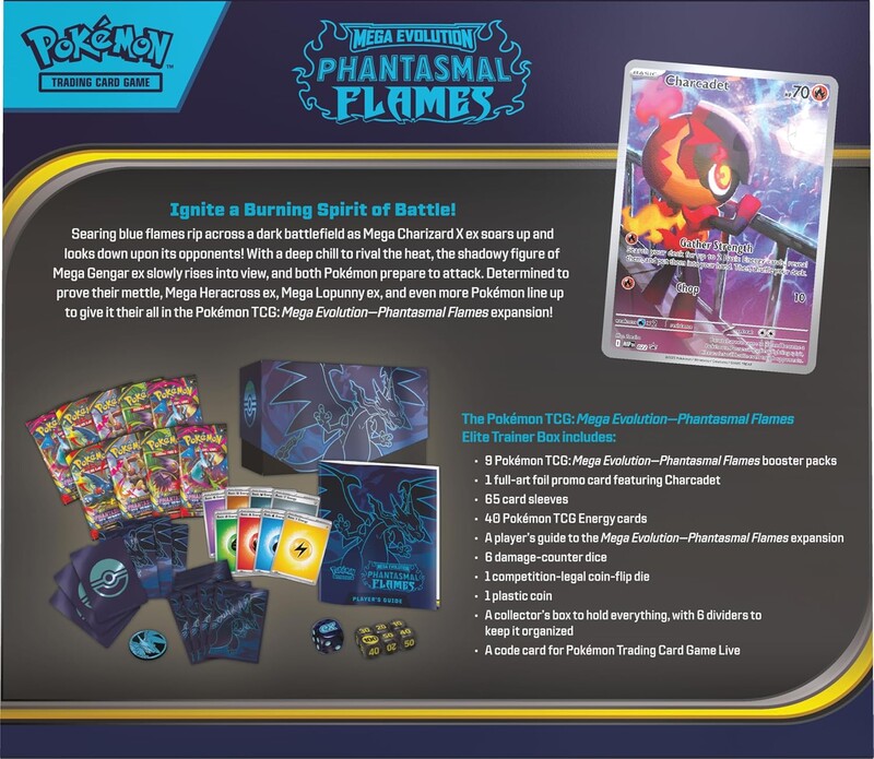 Коллекционная карточная игра Pokemon: Mega Evolutions. Phantasmal Flames - Elite Trainer Box