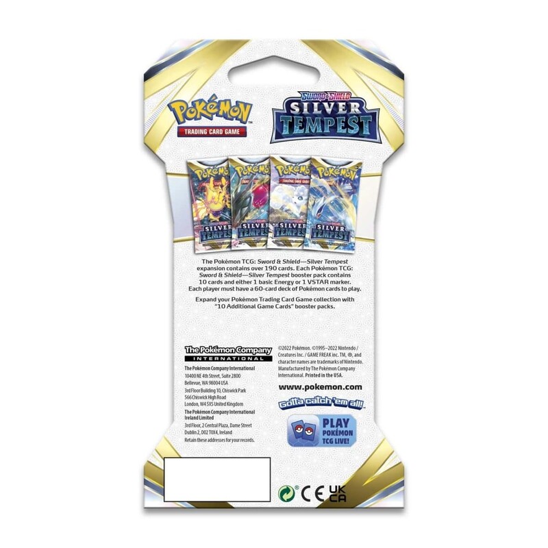 Коллекционная карточная игра Pokemon: Silver Tempest Sleeved, бустер пак (1 шт)