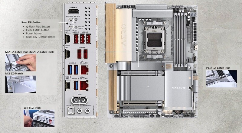 Материнська плата Gigabyte X870E Aero X Wood Socket AM5