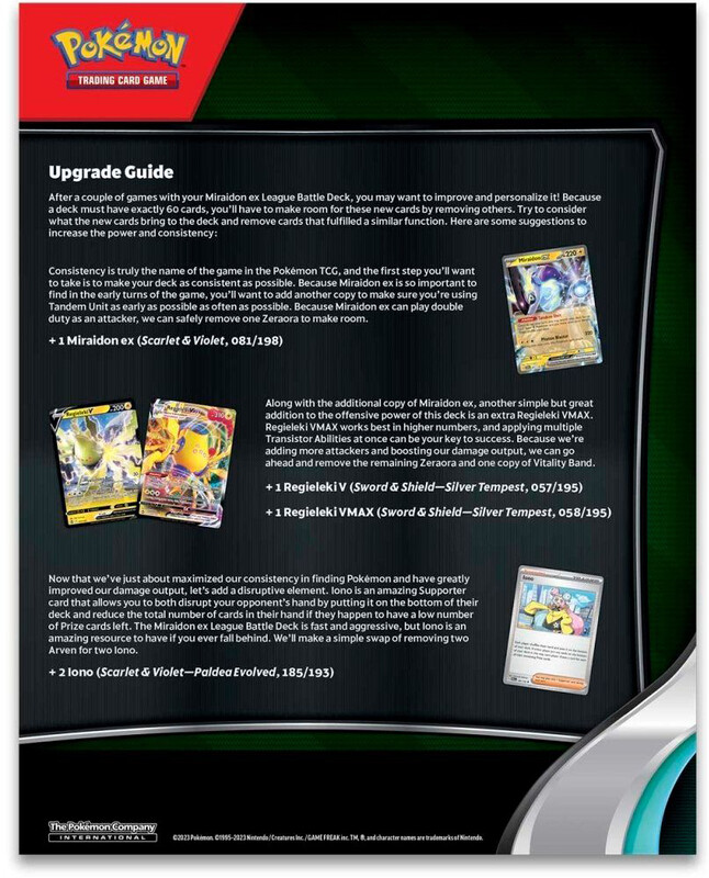 Коллекционная карточная игра Pokemon: Miraidon ex League Battle Deck