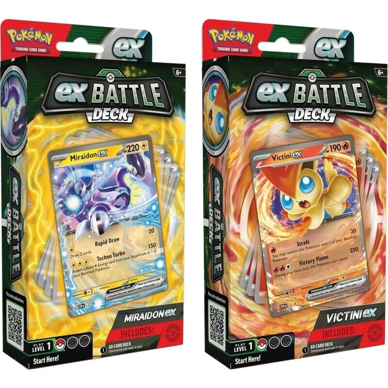 Коллекционная карточная игра Pokemon: Miraidon/Victini ex Battle Deck (1 случайно)