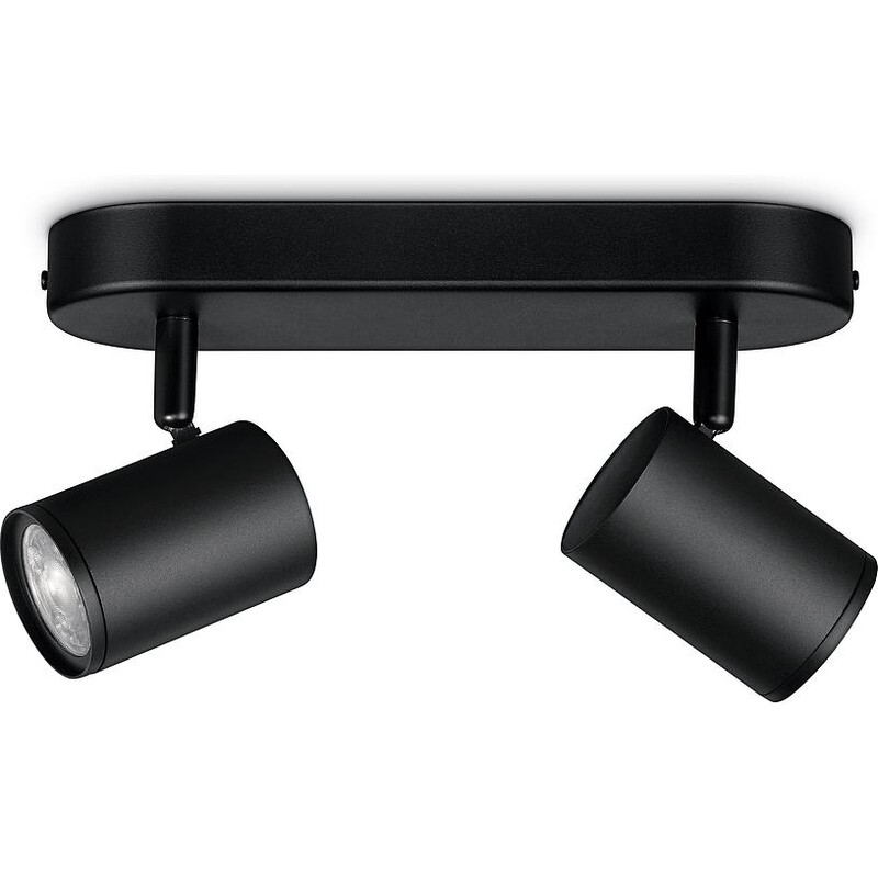 Світильник точковий накладний розумний WiZ Imageo Spots 2х5W 2200-6500K RGB Wi-Fi Black (929002659101)